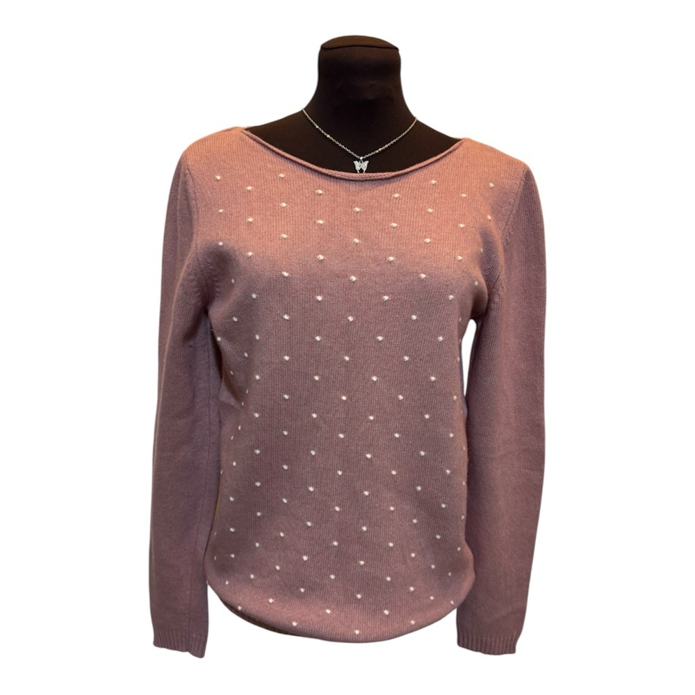Benedetta B ITALY Women’s Sweater Merino Wool Cashmere Blend Pullover Pink Sz L
